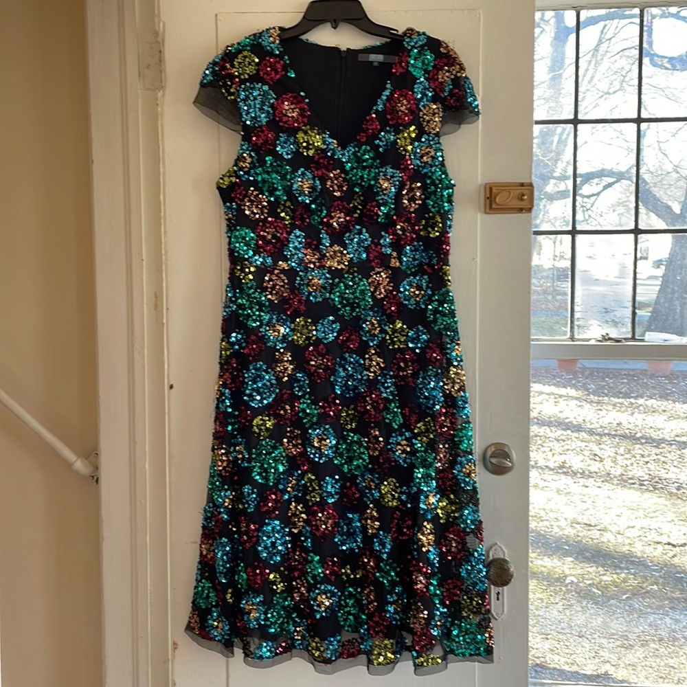 Eva Franco Multicolor Sequin Dress